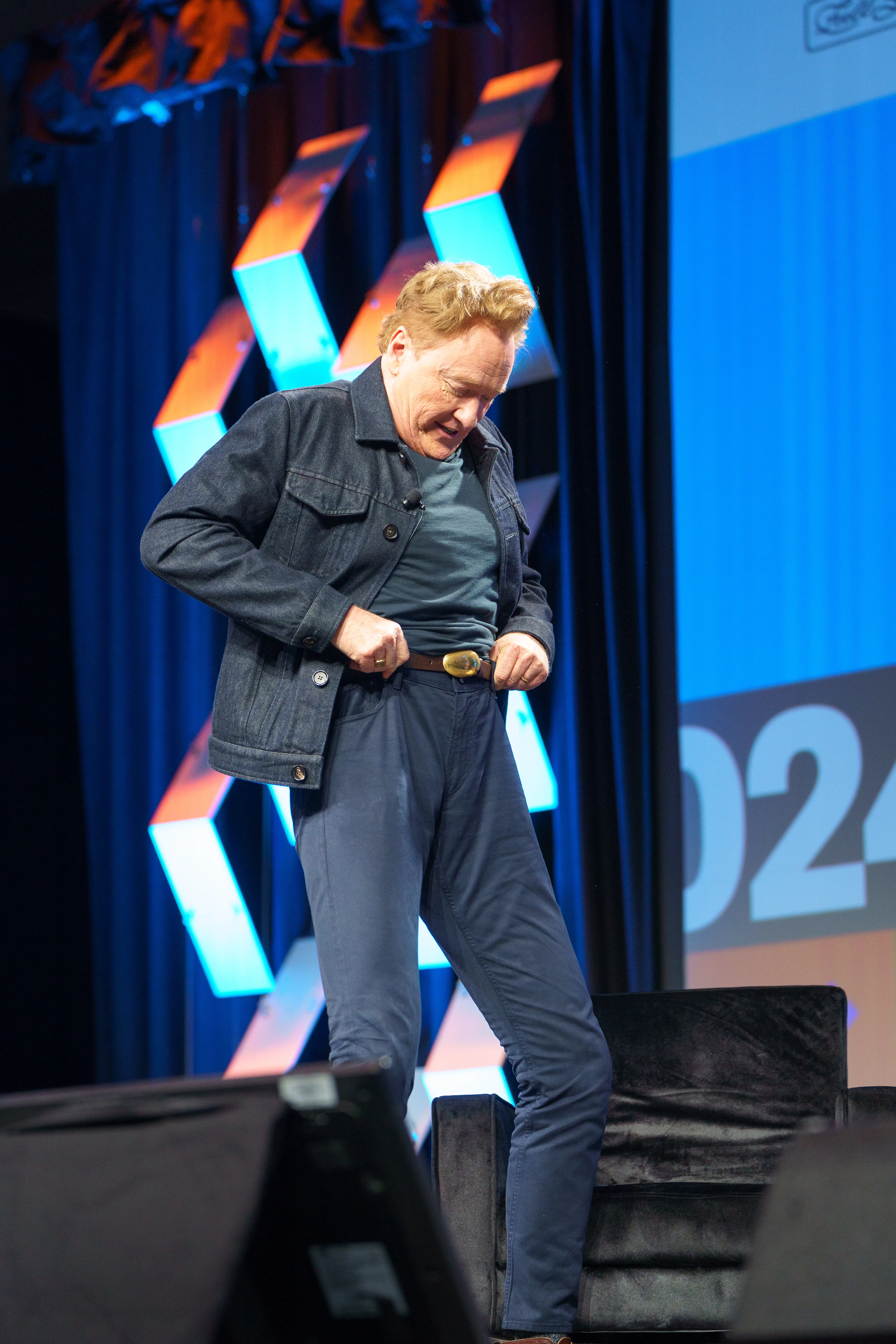 Conan O’Brien performing onstage at SXSW 2024
