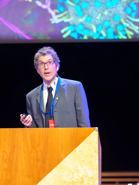 David Baker at Nobel Lectures Stockholm in 2024