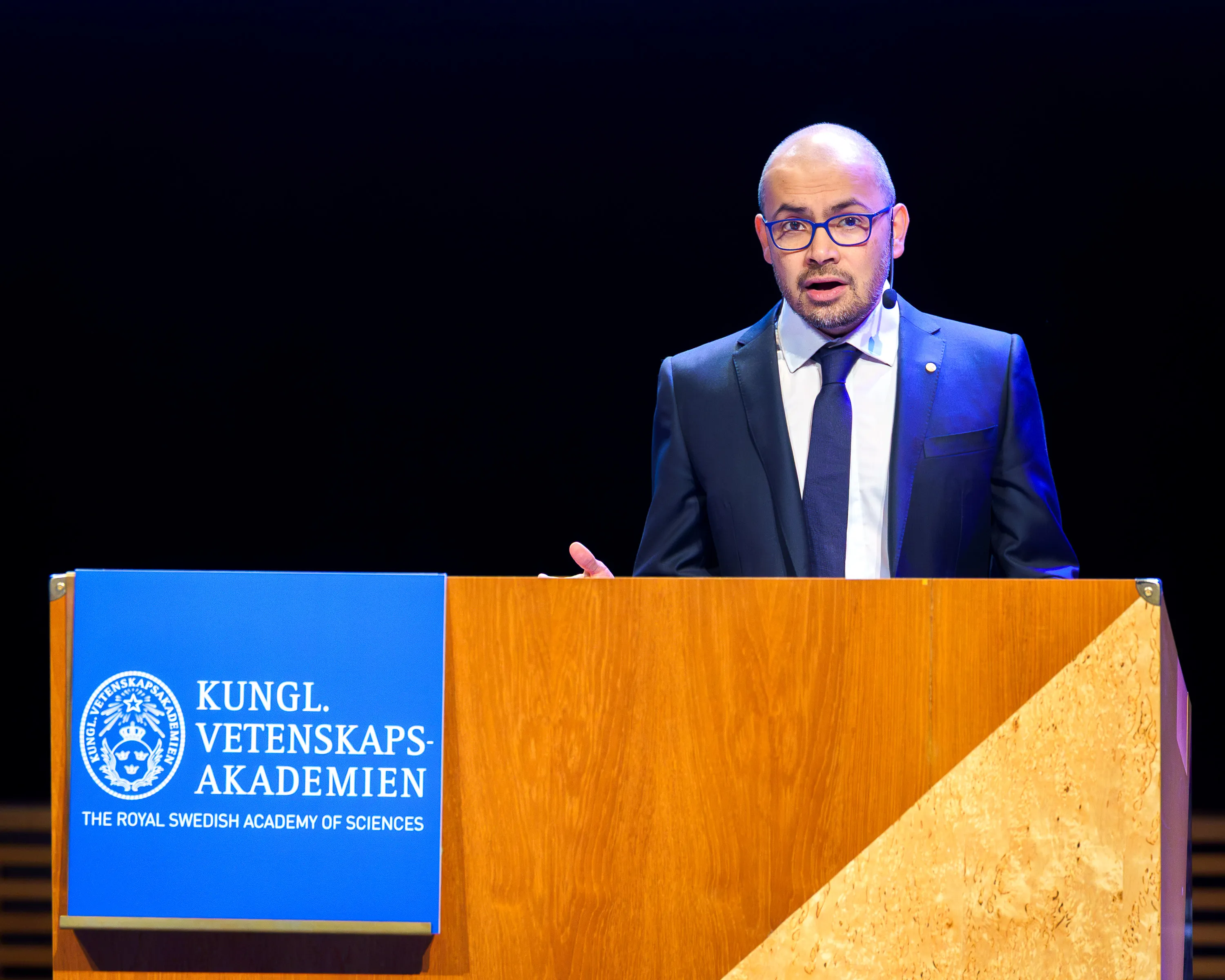 Demis Hassabis speaking at the 2024 Nobel Lectures in Stockholm