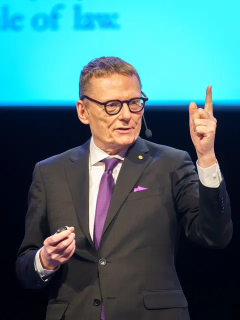 James A. Robinson at Nobel Lectures Stockholm in 2024