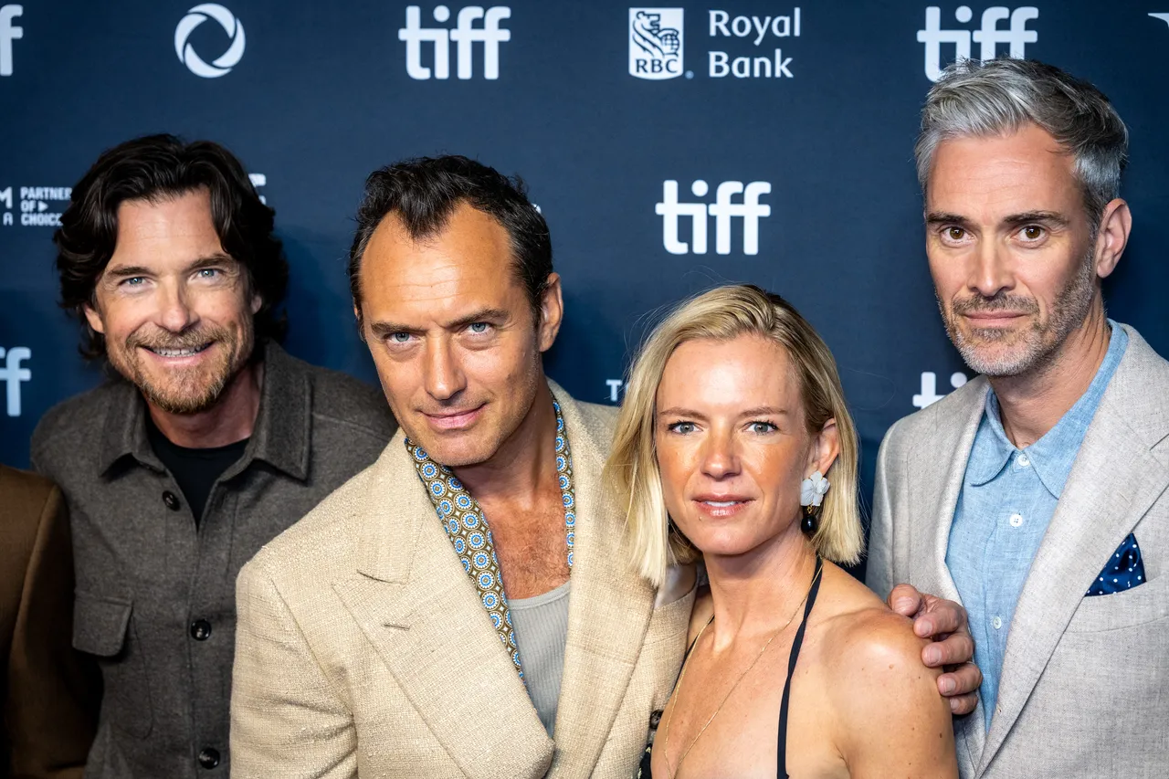 Jason Bateman, Jude Law, and Ben Jackson at the Toronto Film Festival.