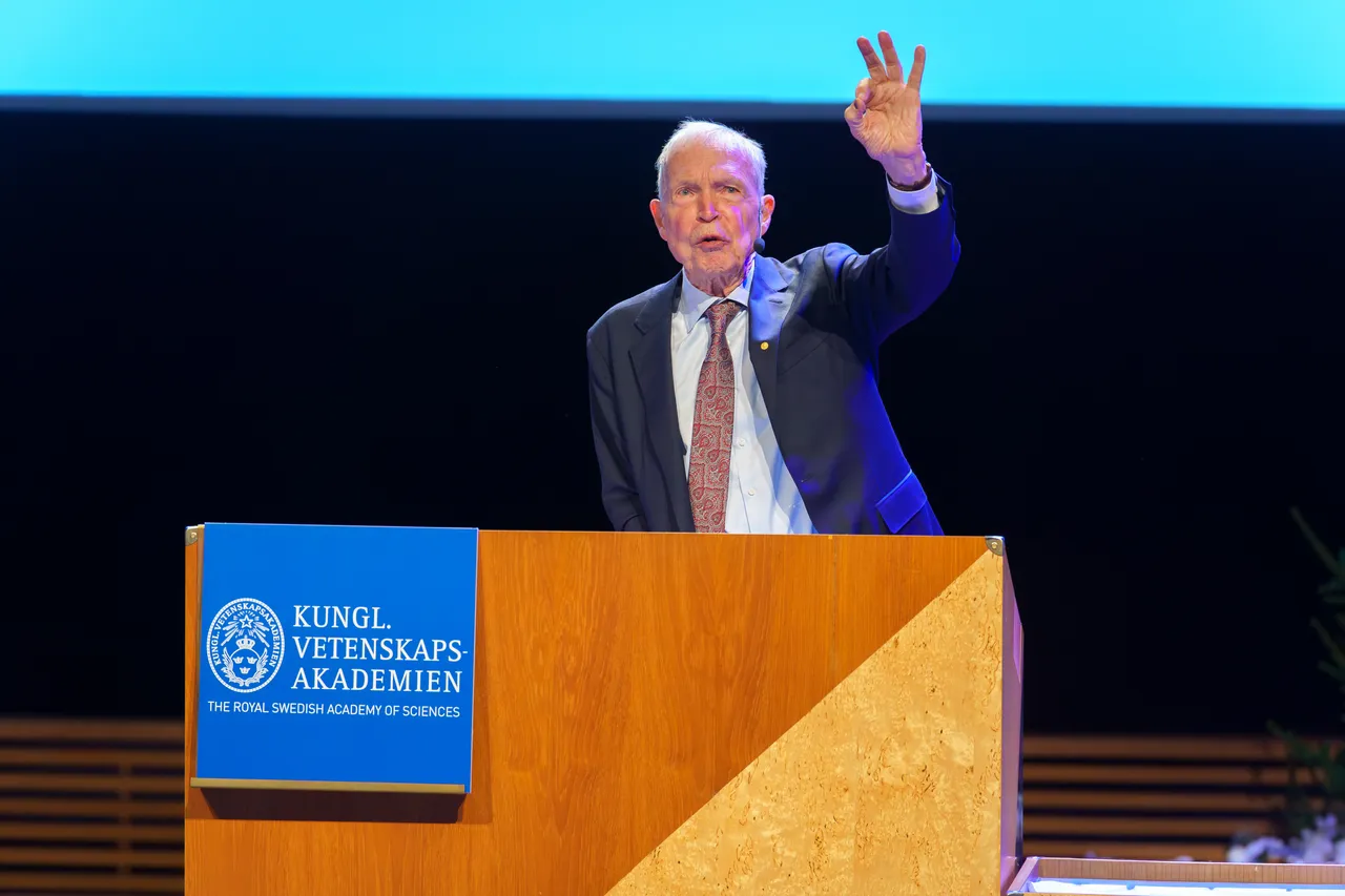 John Hopfield at Nobel Lectures Stockholm in 2024