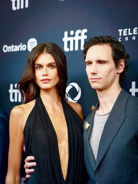 Kaia Gerber and Cory Michael Smith at the Sundance premiere of Saturday Night