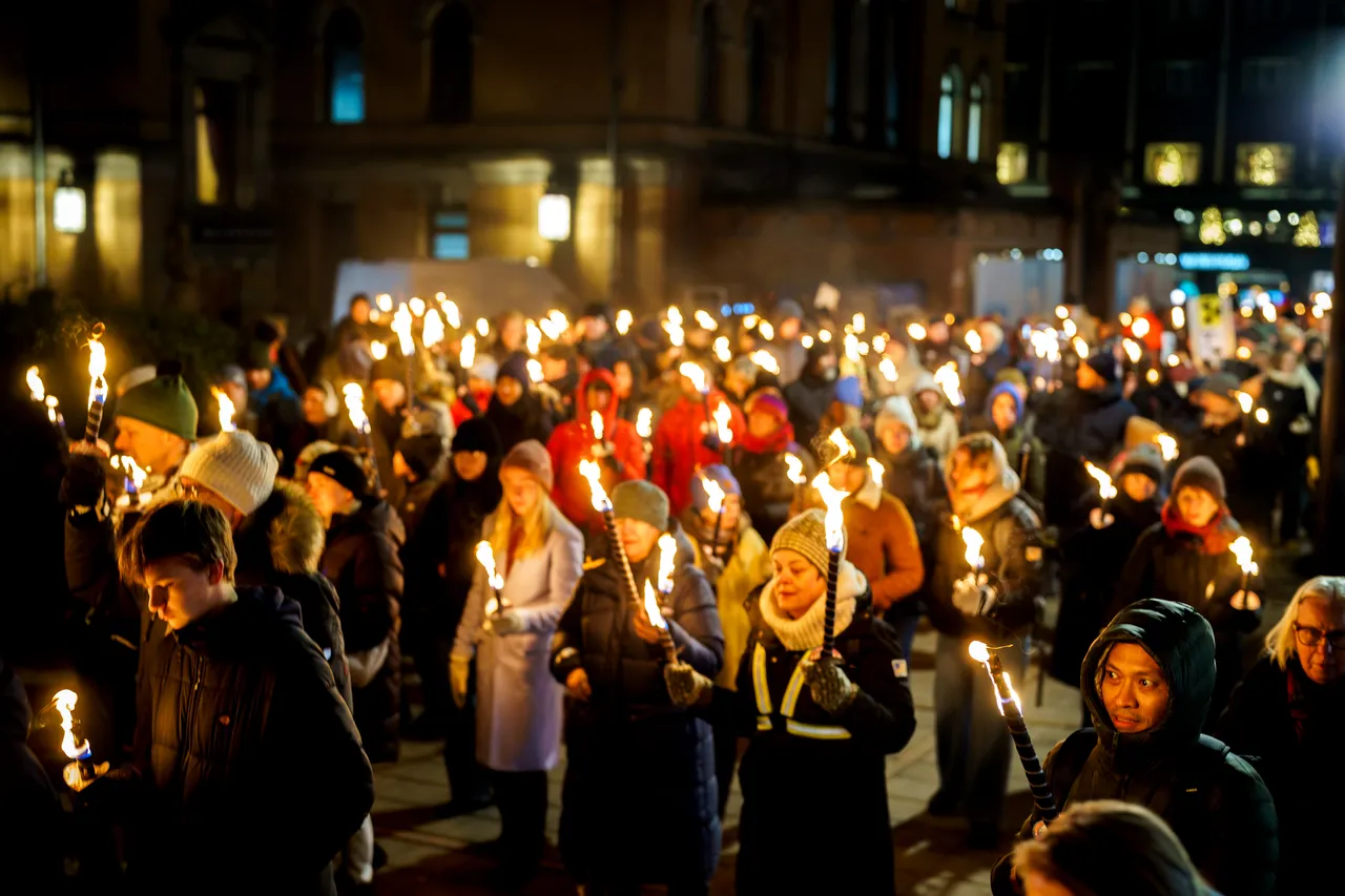 Nobel Peace Prize Torchlight Procession Oslo 21 in 2024