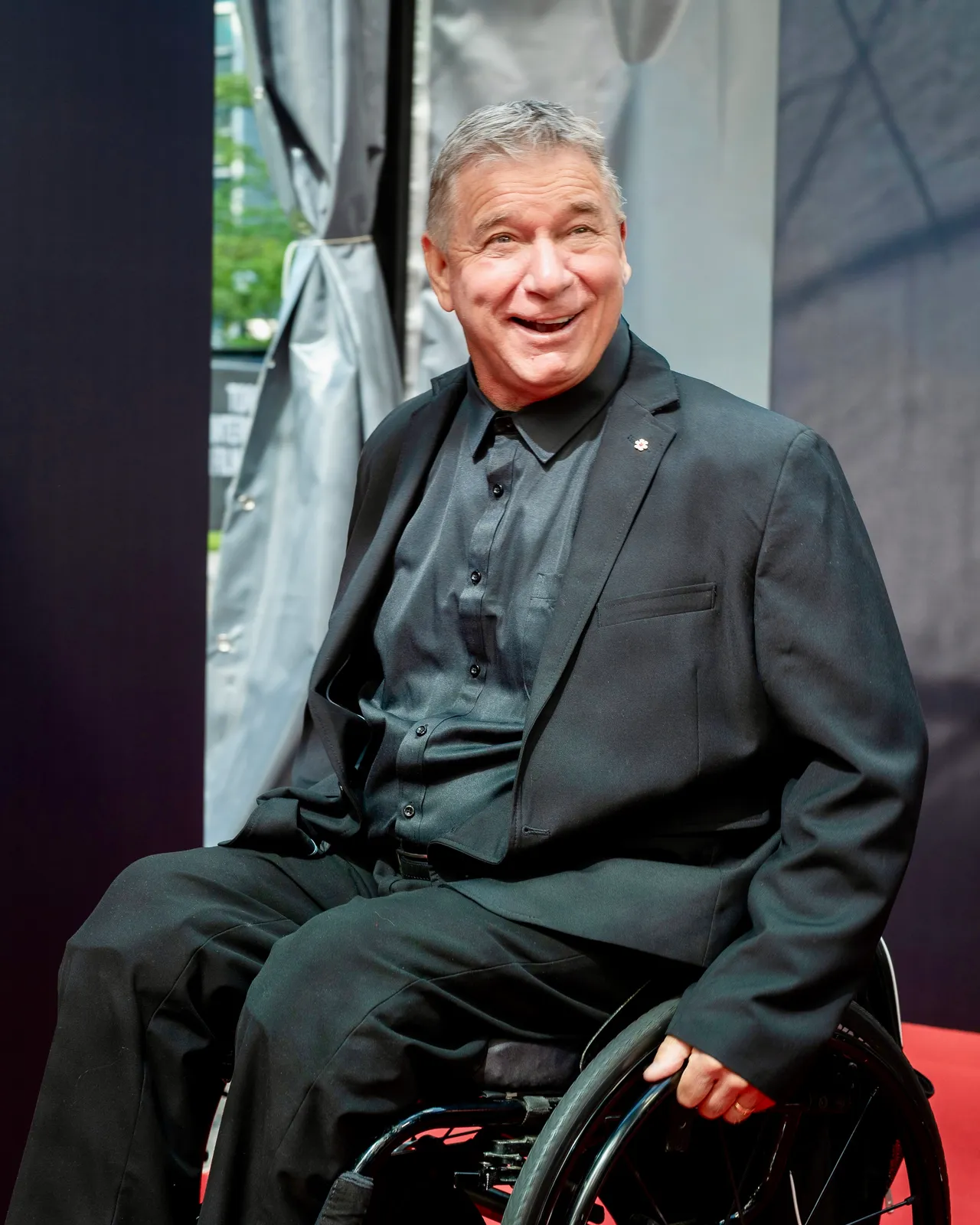 Rick Hansen on the Toronto International Film Festival red carpet for Rick Hansen: Man in Motion.