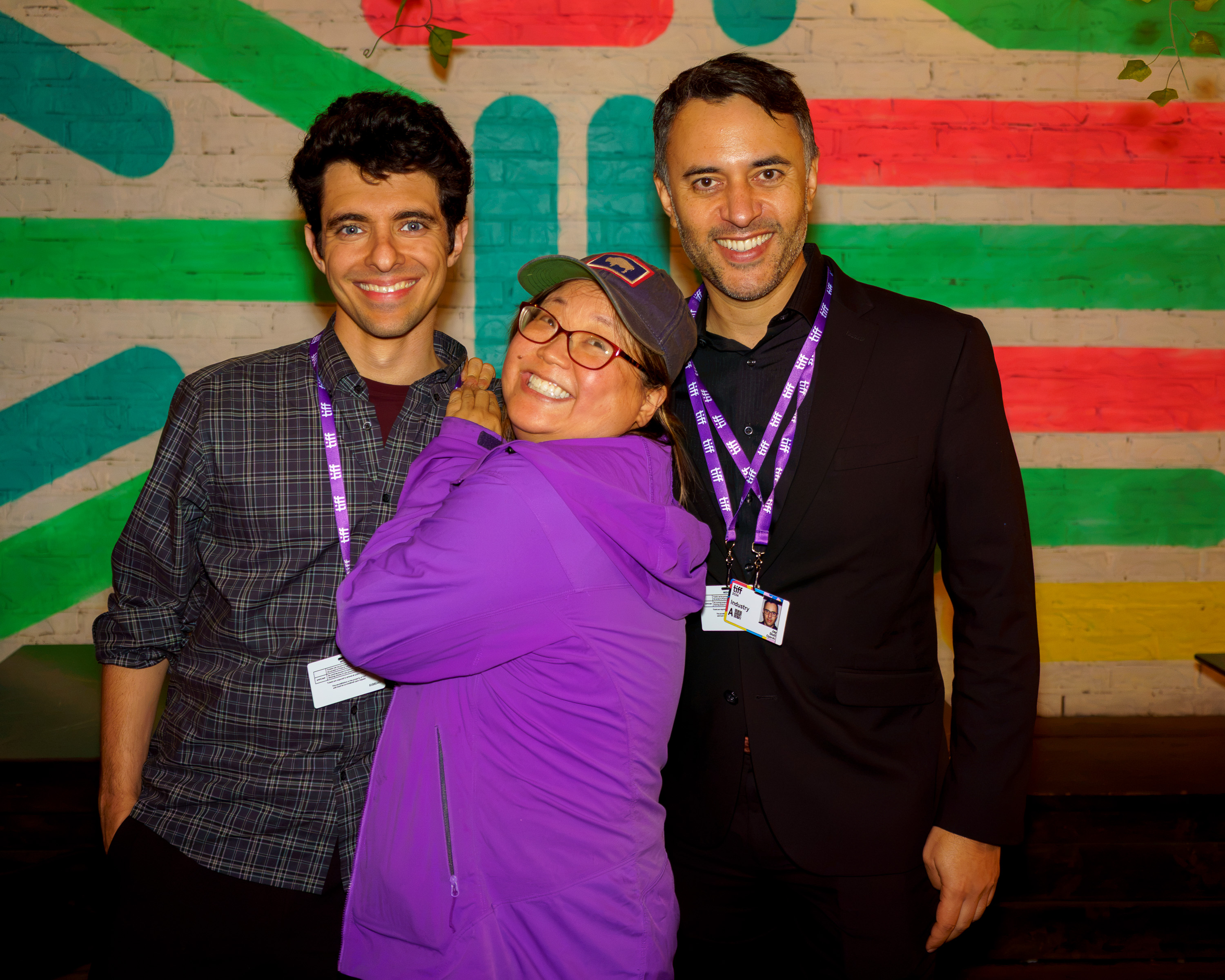 Three people together at TIFF in Toronto