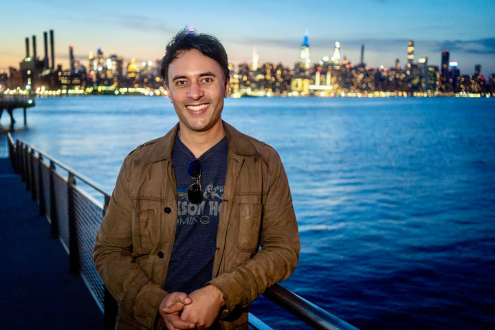 Jay Dixit at the Williamsburg waterfront